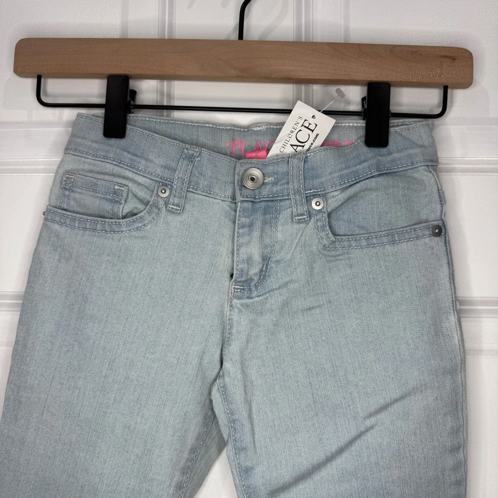 The Childrens Place‎ Girls Super Skinny Jeans Light Wash Denim Size 6 NWT